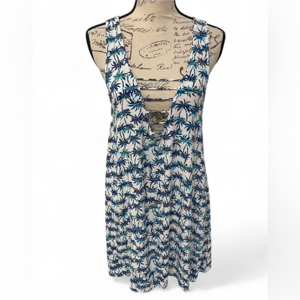 Lucy Love Cage Swing Tunic Dress – Palm Tree Print – Size Medium